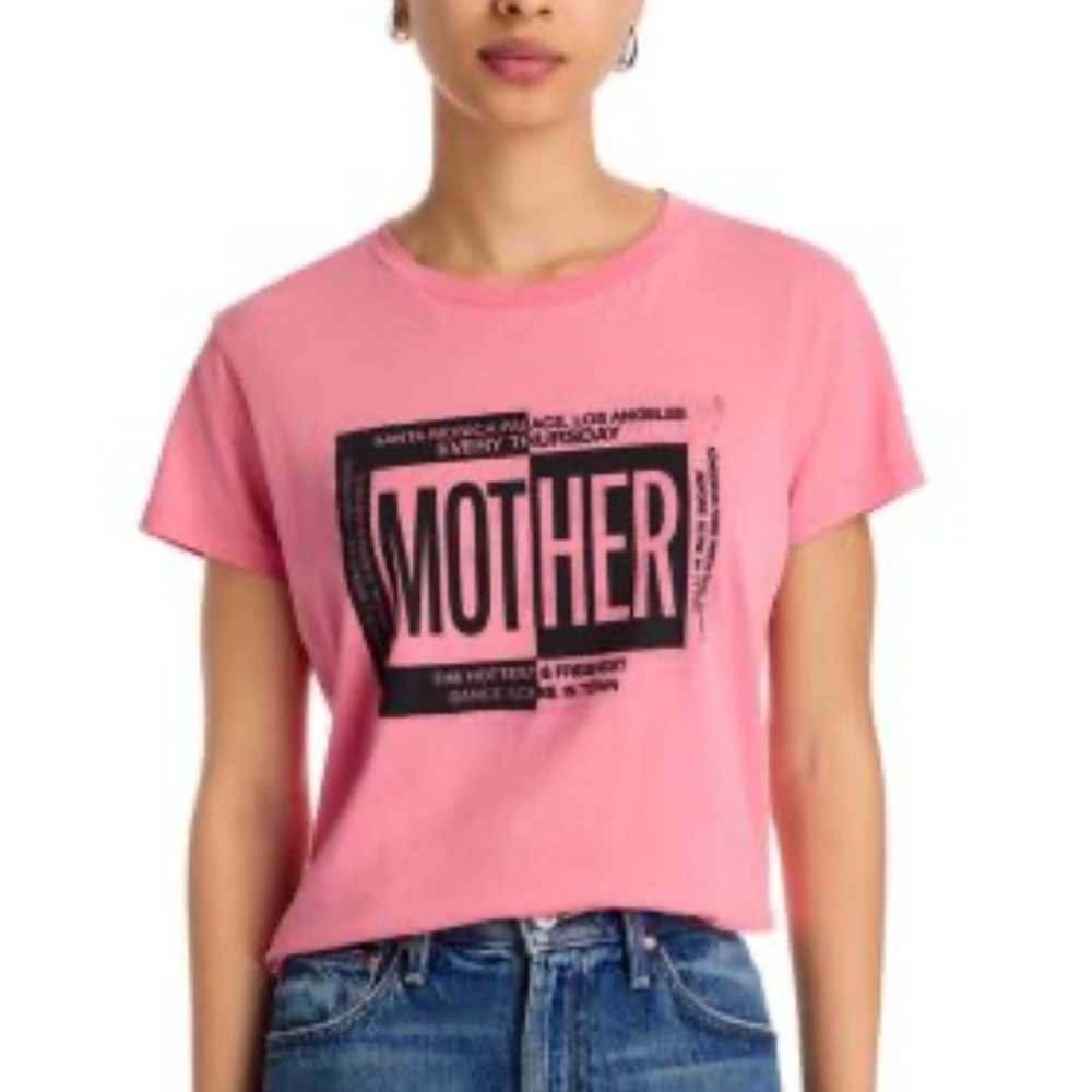 MOTHER Pink Graphic T-Shirt